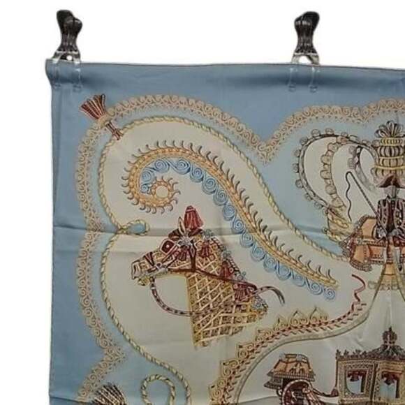 HERMES Black Silk Scarf - Picture 3 of 5